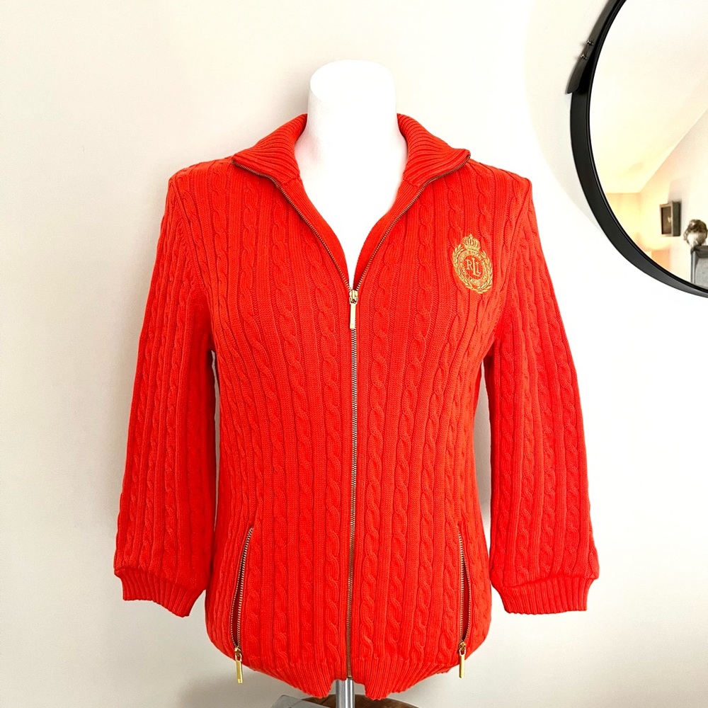 Lauren Ralph Lauren Cable Knit Crest Sweater